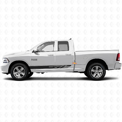 Autocollant Vinyle Décoré à Rayures Pour Bas de Caisse Dodge Ram 1500 2011-2018