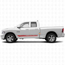 Autocollant Vinyle à Rayures Courbes à Damier pour Bas de Porte Dodge Ram 1500 2011-2018 3