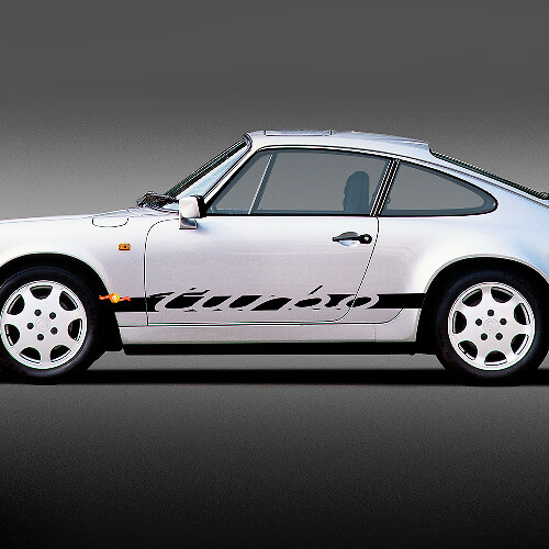 Autocollant en vinyle bande latérale lettrage Turbo pour Porsche 911