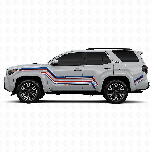 Autocollant Vinyle avec Bandes Latérales Graphiques Courbées Pour Toyota 4Runner