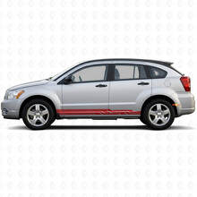 Autocollant en vinyle pour porte avec panneaux latéraux à bandes courbées entrelacées pour Dodge Caliber 2007-2012 3