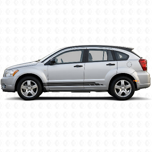 Autocollant en vinyle pour panneau de bas de caisse à bandes courbes pour Dodge Caliber 2007-2012 1
