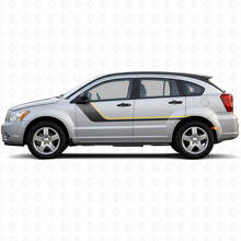 Autocollant Vinyle Bandes Jumelles Latéral de Porte pour Dodge Caliber 2007-2012 2