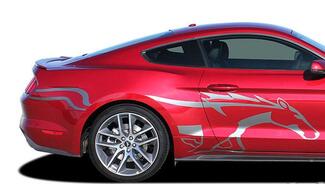 Side Horse STEED Vinyl Graphic Pony Stripe Sticker Vinyle pour Ford Mustang 2015