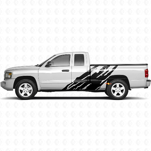 Autocollant en vinyle latéral motif éclaboussure de boue pour Dodge Dakota 2005-2011 1