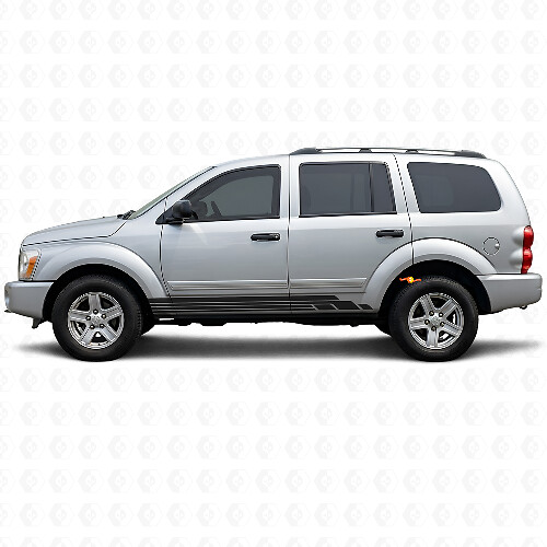 Déco Vinyle Bande Courbée Bas de Porte pour Dodge Durango 2004-2009 1