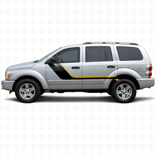 Autocollant Vinyle Rayures Jumelles Porte Latérale pour Dodge Durango 2004-2009 2