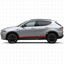 Vinyle Décalcomanie Bas de Caisse à Rayures Fines Montagnes pour Dodge Hornet 2023+ 3