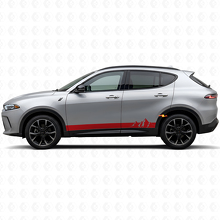 Autocollant en vinyle large à rayures montagnardes pour bas de caisse Dodge Hornet 2023+ 3