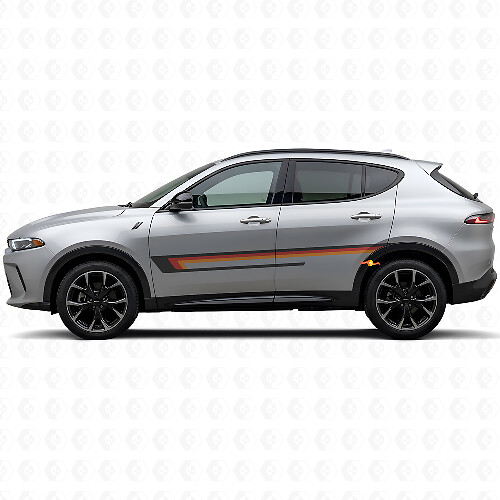 Autocollant vinyle latéral à triple bande pour porte Dodge Hornet 2023+ 1