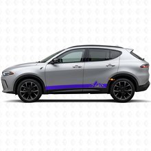 Autocollant en vinyle à bandes style montagne pour bas de caisse Dodge Hornet 2023+ 2