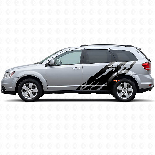 Autocollant en vinyle graphique éclaboussures de boue pour porte latérale Dodge Journey 2009-2020