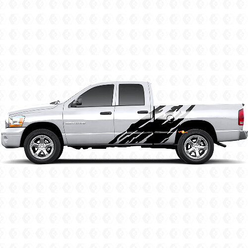 Décalcomanie latérale en vinyle motif éclaboussures de boue pour Dodge Ram 1500 2002-2008 1