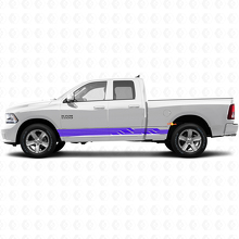 Autocollant en vinyle à rayures courbes entremêlées pour panneau latéral Dodge Ram 1500 2011-2018 2