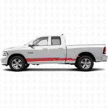 Autocollant en vinyle à rayures courbes entremêlées pour panneau latéral Dodge Ram 1500 2011-2018 3