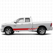 Décalcomanie en vinyle à rayures à damier pour bas de caisse Dodge Ram 1500 2011-2018 3