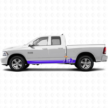 Vinyle Autocollant Bas de Caisson à Grandes Bandes Montagnes pour Dodge Ram 1500 2011-2018 2