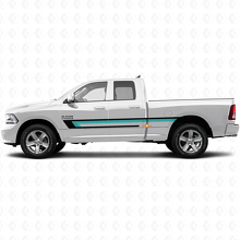 Autocollant vinyle à triples bandes latérales pour porte Dodge Ram 1500 2011-2018 2