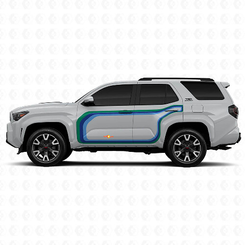 Autocollants Vinyles Graphiques Latéraux Rayures Fermées Pour Toyota 4Runner 1