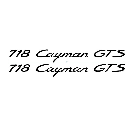 Autocollant en vinyle lettrage de marque pour Porsche 718 Cayman GTS