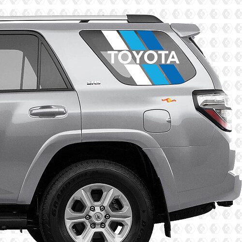 Autocollants en vinyle à rayures style rétro pour vitre latérale arrière Toyota 4Runner