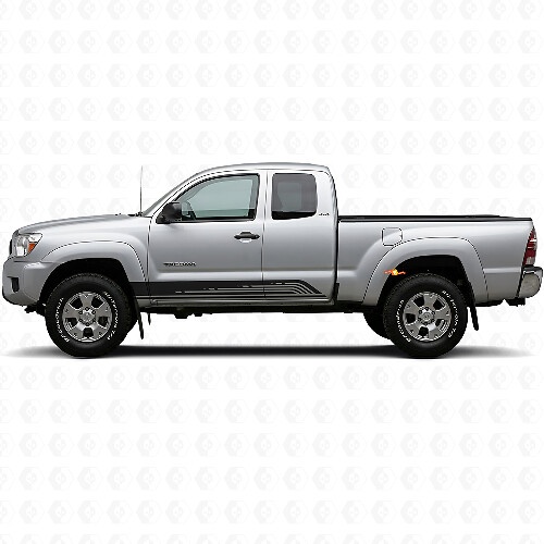 Autocollant en vinyle pour bas de caisse à lignes courbées pour Toyota Tacoma 2004-2015 1