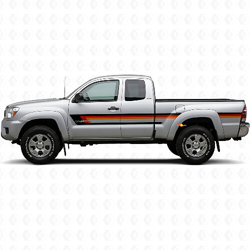 Autocollant Vinyle Latéral à Trois Bandes pour Porte Toyota Tacoma 2004-2015