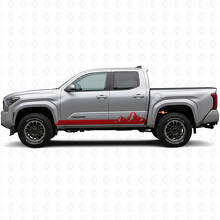 Autocollant en vinyle bandes style montagnes pour bas de caisse Toyota Tacoma 2023+ 3