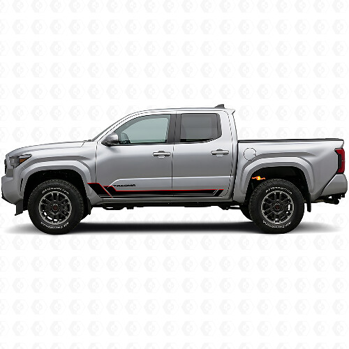 Kit d'autocollants en vinyle à deux bandes pour bas de caisse Toyota Tacoma 2023+ 1