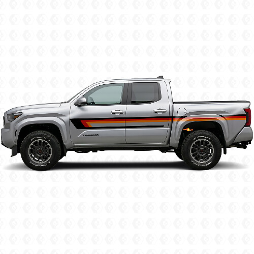 Autocollant vinyle triple rayures pour porte pour Toyota Tacoma 2023+ 1