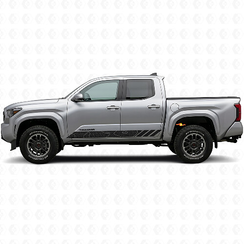 Autocollant vinyle à rayures style topographique pour portes Toyota Tacoma 2023+ 1