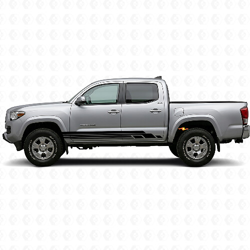 Autocollant vinyle pour panneau latéral de porte à bandes courbées pour Toyota Tacoma 2015-2023 1
