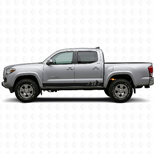 Décalque en vinyle bandes larges montagnes pour bas de caisse Toyota Tacoma 2015-2023