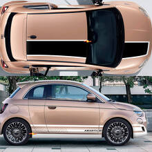 Kit d'autocollants vinyle bandes de course capot toit côté pour Fiat 500 Abarth 2