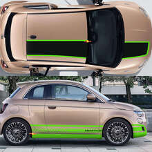 Kit d'autocollants vinyle bandes de course capot toit côté pour Fiat 500 Abarth 3