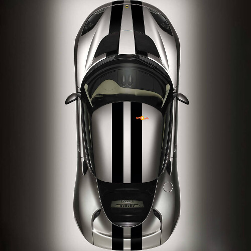 Kit de décalcomanies en vinyle à bandes jumelles pour capot, toit, coffre pour Lotus Elise 2008 1