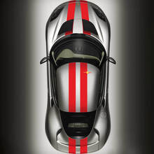 Kit de décalcomanies en vinyle à bandes jumelles pour capot, toit, coffre pour Lotus Elise 2008 3