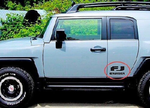 Kit d'autocollants vinyle logo FJ Cruiser pour porte latérale Toyota FJ Cruiser