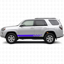 Autocollant en vinyle à rayures à damier pour bas de caisse Toyota 4Runner 2009-2024 2