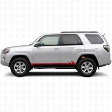 Autocollant en vinyle à fines rayures Montagnes pour bas de caisse Toyota 4Runner 2009-2024 3