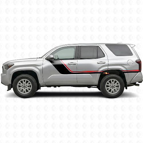 Kit de décalcomanies en vinyle latérales à bandes jumelles pour Toyota 4Runner 2024+ 1