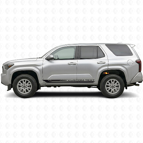 Autocollant en vinyle avec bandes courbes à damier pour bas de caisse Toyota 4Runner 2024+