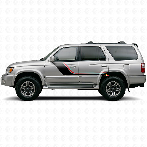 Kit de décalcomanies latérales à doubles bandes pour Toyota 4Runner 1995-2002 1