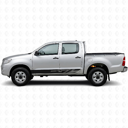Autocollant en vinyle décoré à bandes pour bas de caisse Toyota Hilux 2004-2015 1