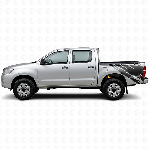 Autocollant en vinyle graphique éclaboussures de boue côté arrière pour Toyota Hilux 2004-2015 1