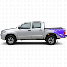 Autocollant en vinyle graphique éclaboussures de boue côté arrière pour Toyota Hilux 2004-2015 2