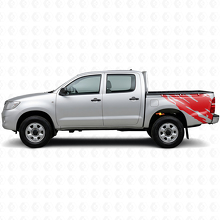 Autocollant en vinyle graphique éclaboussures de boue côté arrière pour Toyota Hilux 2004-2015 3