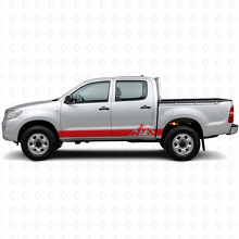 Kit de décalcomanies en vinyle à bandes style montagnes pour bas de caisse Toyota Hilux 2004-2015 3
