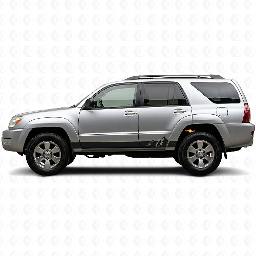 Kit de décalcomanie vinyle bandes style montagnes pour bas de caisse Toyota 4Runner 2002-2009 1