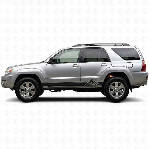 Autocollant en vinyle bandes larges montagnes pour bas de caisse Toyota 4Runner 2002-2009 1